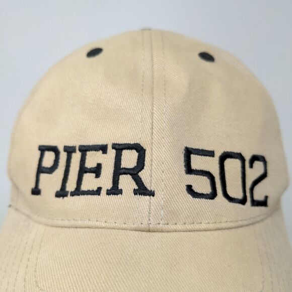 Otto Men's Pier 502 Strapback Hat Tan OSFM Embroidered Logo Spell Out - Picture 4 of 12